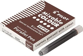 Pilot Patrone Parallel Pen Standard-Tintenpatrone sepia, 6er-Pack