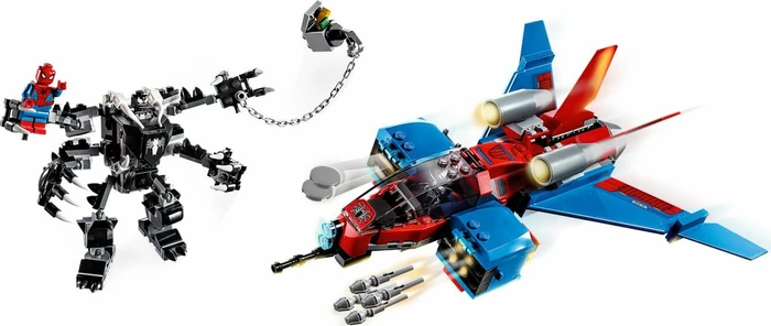 LEGO Marvel Super Heroes Spielset - Spiderjet vs. Venom Mech