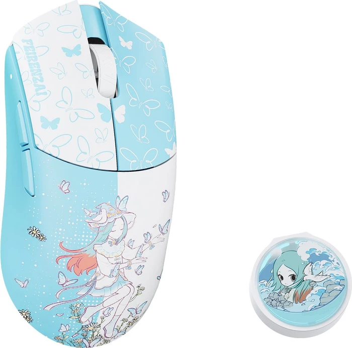 WLMouse x FEIRENZAI Beast G Max 8K Wireless Gaming Mouse, Motiv blau/weiß, USB