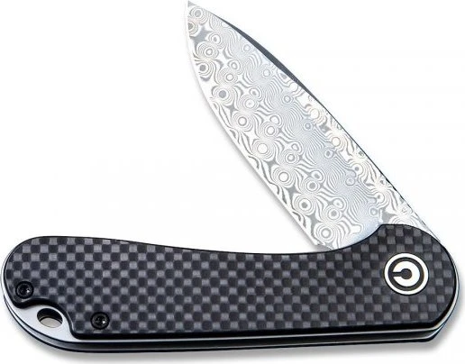 Civivi Elementum Flipper Taschenmesser carbon fiber/damascus