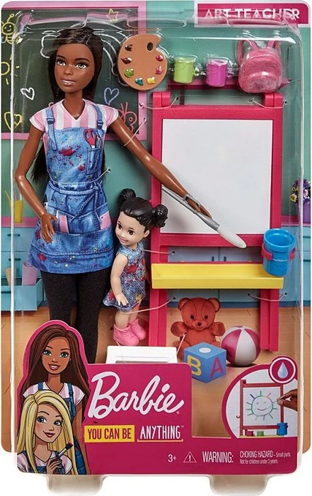 Mattel Barbie - Kunstlehrerin Puppe brünett