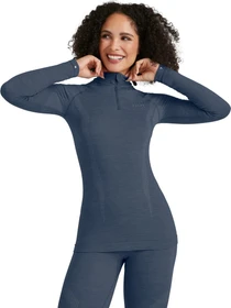 Falke Wool-Tech Zip-Neck Funktionsshirt langarm capitain (Damen)