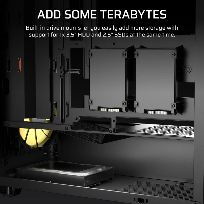 Corsair 3200D RS ARGB, schwarz, Glasfenster