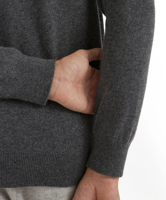 Falke Luxury V-Ausschnitt Pullover dark grey-heather (Herren)