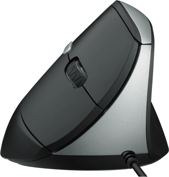 Rapoo EV200 Ergonomic Wired Mouse schwarz/silber, USB