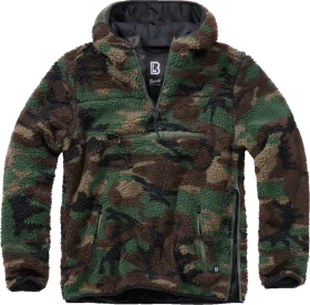 Brandit Teddyfleece Worker Hoodie woodland (Herren)