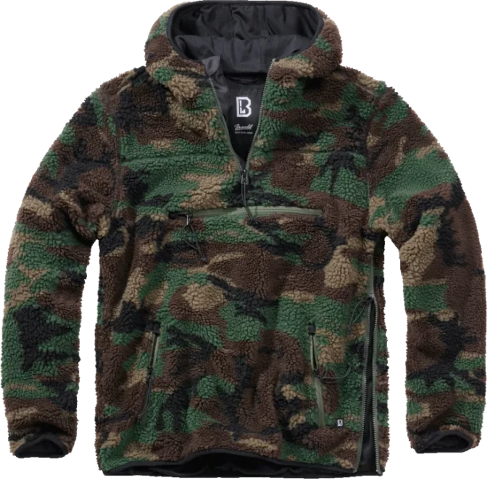 Brandit Teddyfleece Worker Hoodie woodland (Herren)