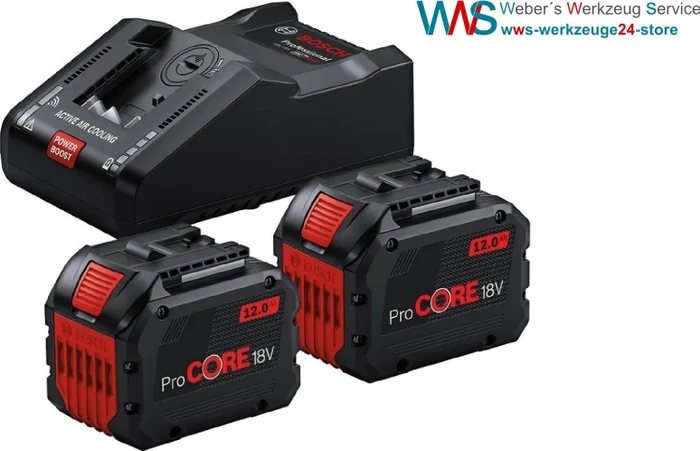 Bosch Professional ProCORE Starterset 18V, 12.0Ah, Li-Ionen, 2 Akkus [24.0Ah] [432Wh]