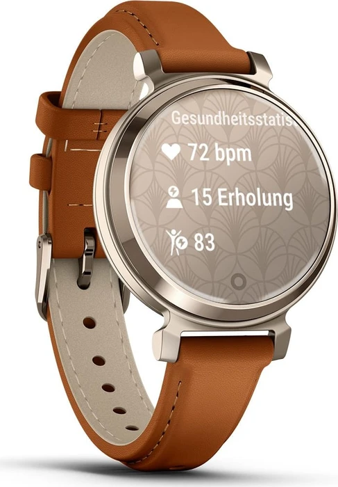 Garmin Lily 2 Classic cream gold/tan leather