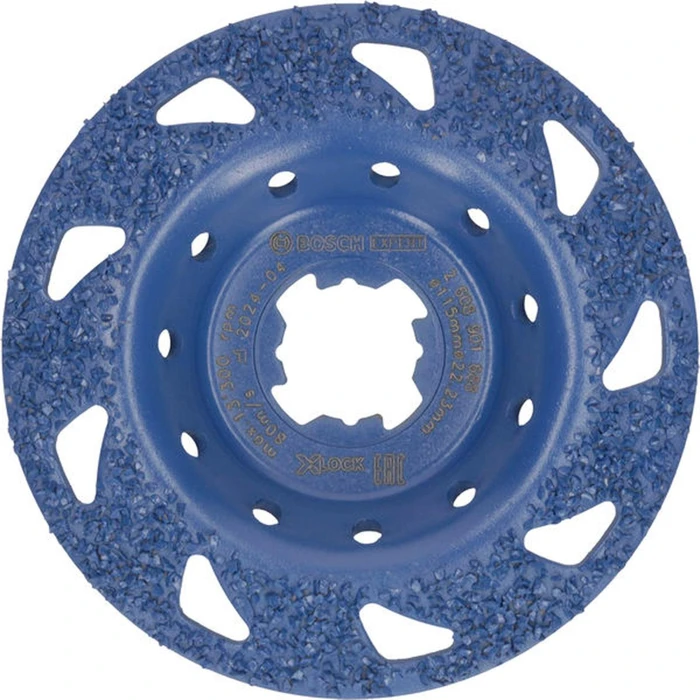 Bosch Professional EXPERT X-LOCK MultiMaterial Carbide Topfscheibe schräg mittel, 115x22.23mm, 1 Stück