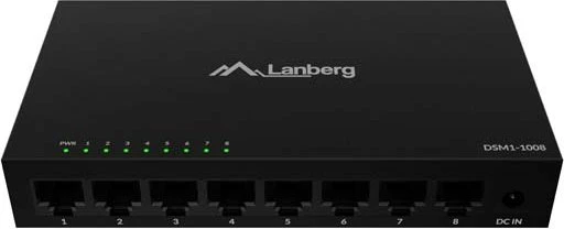 Lanberg DSM1 Desktop Gigabit Switch, 8x RJ-45