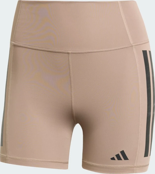 adidas Optime 3-Streifen Hose kurz chalky brown (Damen)