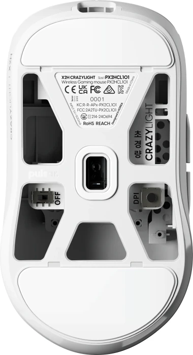 Pulsar Gaming Gears X2H CL CrazyLight Mini Wireless Uyuni White, USB