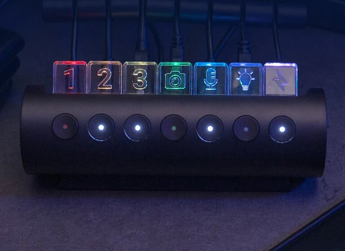 Streamplify Hub CTRL 7 RGB USB-Hub, 7x USB-A 3.0, USB-A 3.0 [Buchse]