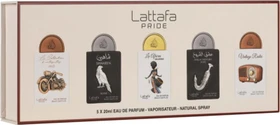 Lattafa Pride Collection Nr. 5 EdP La Collection D'antiquités + Shaneen Silver + La African Drummer + Ishq Al Shuyukh Silver + Vintage Radio 20ml Duftset