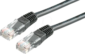 Value Patchkabel, Cat6, U/UTP, RJ-45/RJ-45, 5m, schwarz