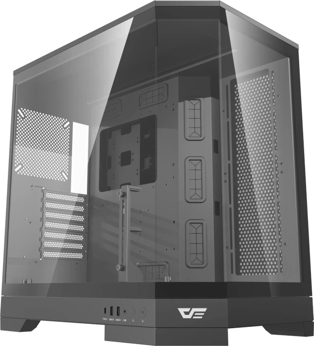 DarkFlash DQX90 Black, Glasfenster