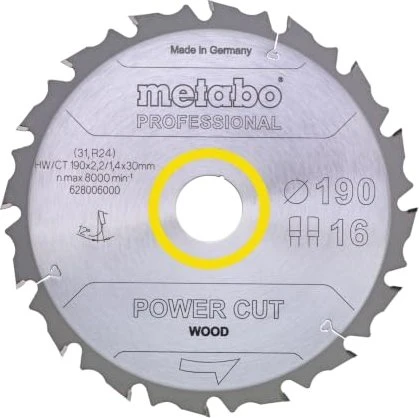 Metabo Power Cut Kreissägeblatt 16Z, 210x1.8x30mm, 1 Stück