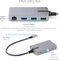 StarTech 3 Port USB-C Hub mit Ethernet, RJ-45, USB-C 3.0 [Stecker] Vorschaubild