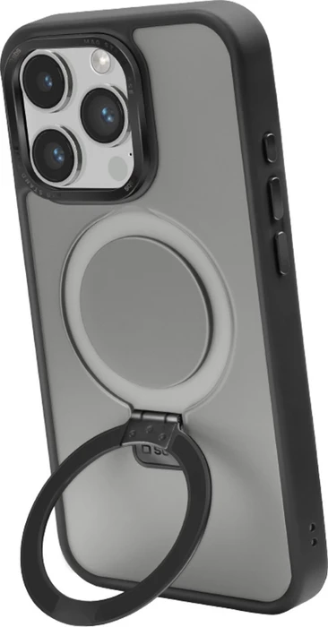 SBS Mobile Mag Stand Case für Apple iPhone 15 Pro transparent/schwarz