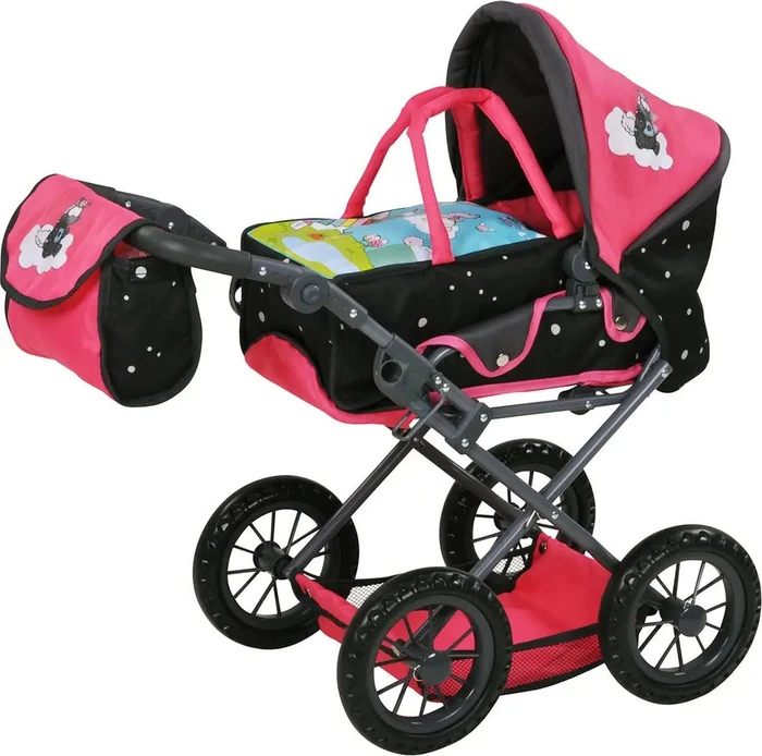 Knorrtoys Ruby Theodor & Friends Puppenwagen carbon