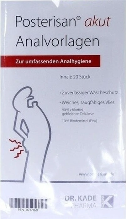 Kade Postericare Analvorlagen, 20 Stück