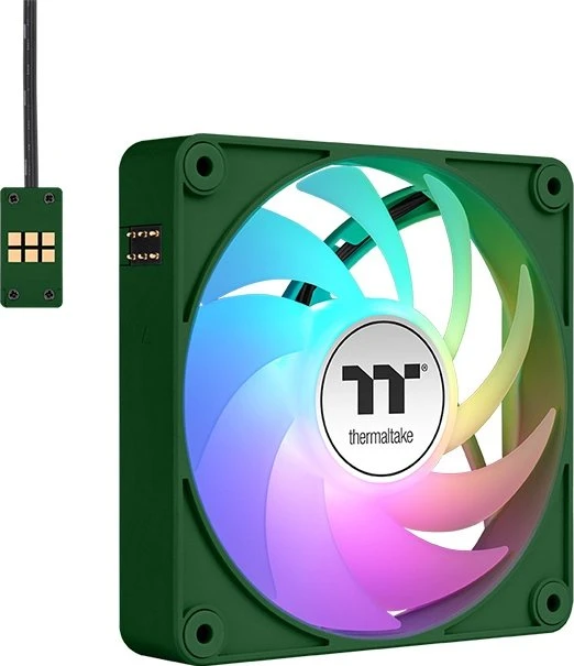 Thermaltake CT120 EX ARGB Sync Racing Green, grün/weiß, 120mm, 3er-Pack