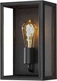 Konstsmide Carpi 18cm Wandleuchte 1-flammig schwarz