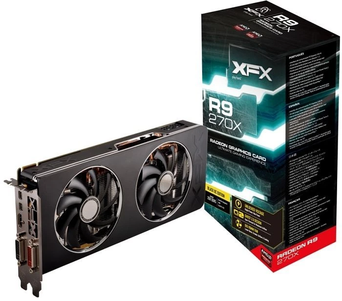 XFX Radeon R9 270X Black Edition, 2GB GDDR5, 2x DVI, HDMI, 2x mDP