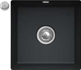 Villeroy & Boch Subway 50 SU Unterbau Becken mittig mit Ablauffernbedienung pure black