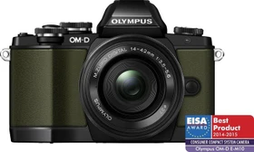 Olympus OM-D E-M10 grün mit Objektiv M.Zuiko digital ED 14-42mm 3.5-5.6 EZ