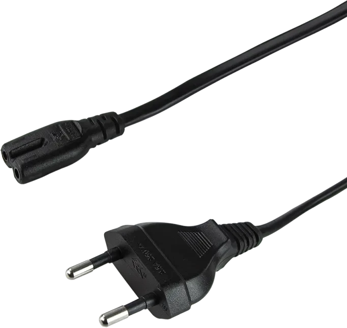 LogiLink Euro-Netzkabel, Eurostecker auf C7 Stecker, schwarz, 1.8m