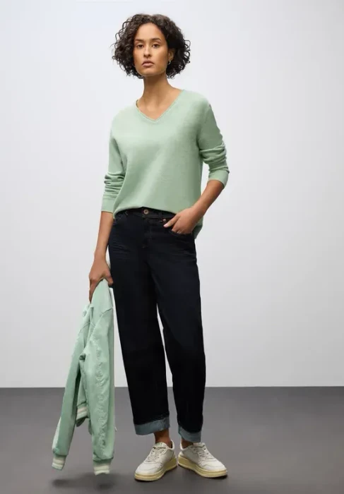Street One Kuscheliger V-Neck Pullover (Damen)