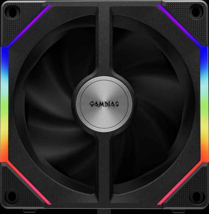 Gamdias Aeolus P2-1203U, schwarz, LED-Steuerung, 120mm, 3er-Pack