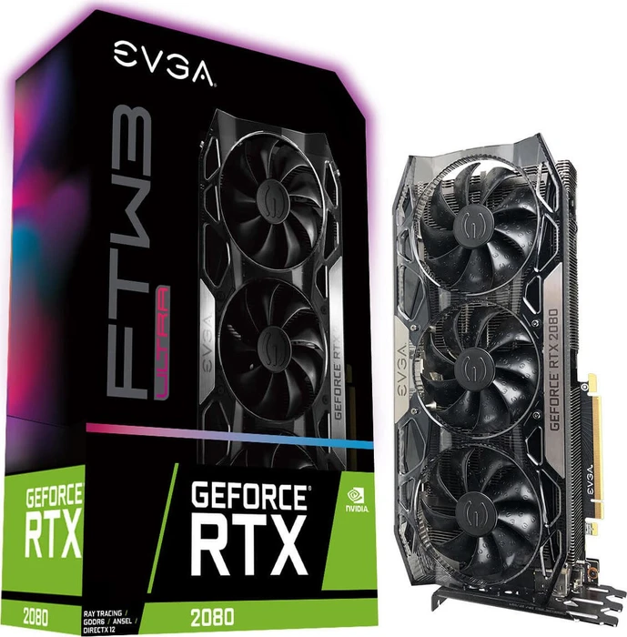 EVGA GeForce RTX 2080 FTW3 Ultra Gaming, 8GB GDDR6, HDMI, USB-C, 3x DP