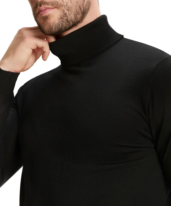 Falke Basic Apparel Rollkragen Pullover schwarz (Herren)