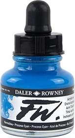 Daler Rowney FW Acrylic Ink process cyan, 29.5ml