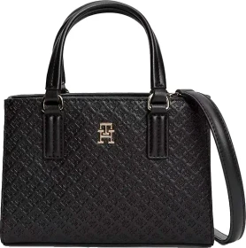 Tommy Hilfiger Crossbody-Tote-Bag mit TH-Monogramm Handtasche schwarz