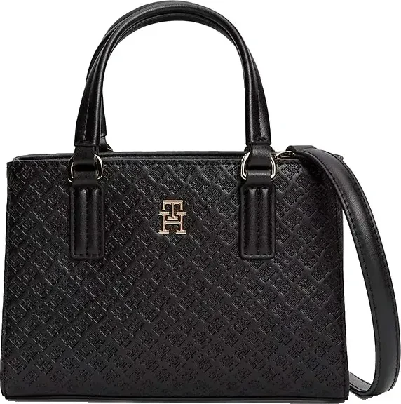 Tommy Hilfiger Crossbody-Tote-Bag mit TH-Monogramm Handtasche schwarz