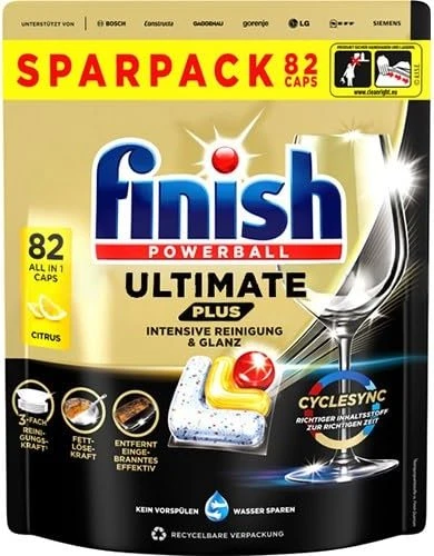 Finish Powerball Ultimate Plus Citrus Geschirrspültabs, 82 Stück