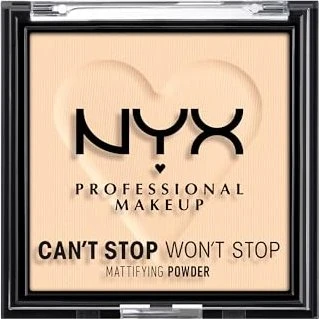 NYX Can't Stop Won't Stop Mattifying Powder Fair 01, 6g