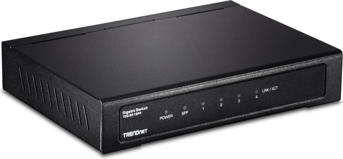 TRENDnet TEG-S Desktop Gigabit Switch, 4x RJ-45, 1x SFP