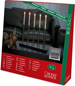 Konstsmide Metallleuchter schwarz LED 5x E10