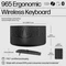 HP 960 Ergonomic Wireless Keyboard, schwarz, USB/Bluetooth, US Vorschaubild