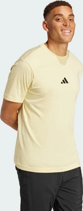 adidas Essentials Small Logo Single Jersey T-Shirt kurzarm powder yellow/black (Herren)