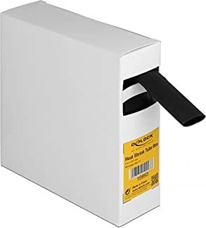 DeLOCK Schrumpfschlauch Box, mit Innenkleber, Schrumpfungsrate 3:1, 19.1mm, 5m, schwarz