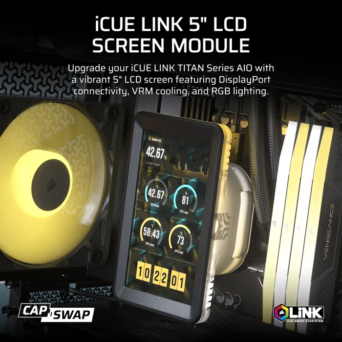 Corsair iCUE LINK 5" LCD Screen Module, schwarz