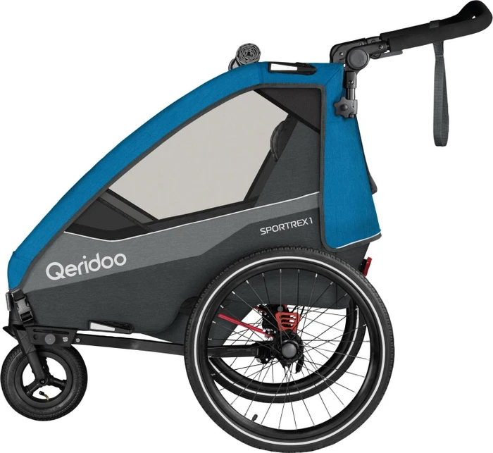 Qeridoo Sportrex 1 Fahrradanhänger ocean blue (Modell 2023) (Q-SPR1-23-OB)