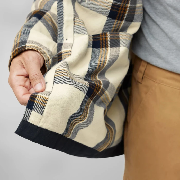 Fjällräven Singi Flannel Hemd langarm chalk white/dark navy (Herren)