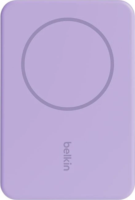 Belkin BoostCharge Magnetic Wireless Power Bank 5K + Stand violett